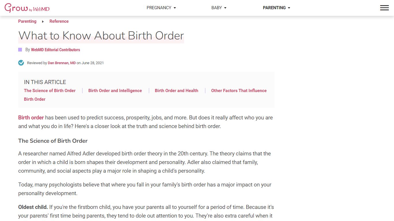Birth Order: What You Should Know - WebMD